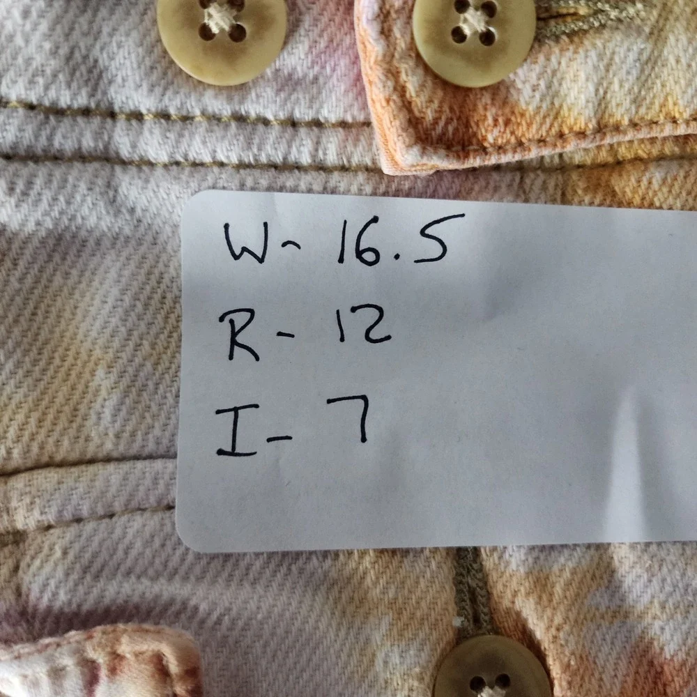 Free People‎ Shes a Legend Tie Dye Bermuda Shorts 6 We The Free Orange Cutoff